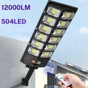 Lampadaire solaire 12 Led , détecteur de présence, télécommande plusieurs modes de réglage, rechargement solaire rapide