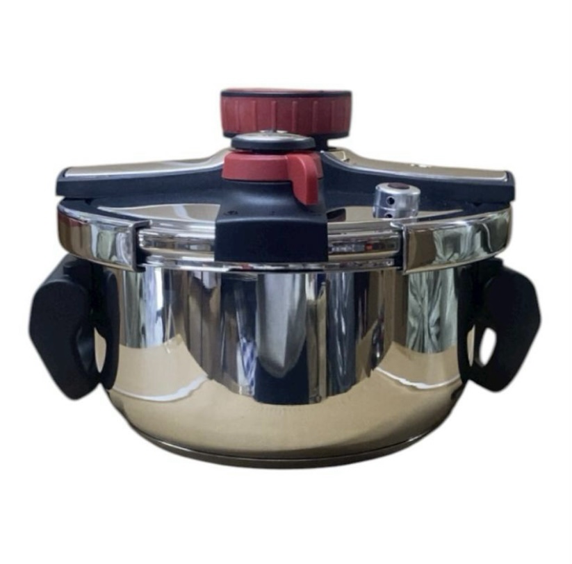 Luxury Cocotte minute 4 litres avec poignet rétractable haute qualité acier inox 10/10, facile d’utilisation système de sécurité et blocage de la vapeur, tout feux induction – Image 5