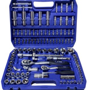 iFTOOLS Caisse à outils professionnel en chrome vanadium 108 pièces douilles et cliquets complet pour mécaniciens