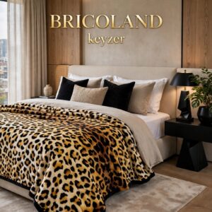 Couverture Haut de Gamme 2 Places 240x220cm - BRICOLAND Keyzer Doré | Couverture Lourde Polaire Espagnole Ultra Douce - Fabrication Espagne